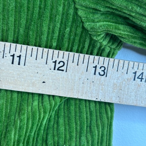 VTG Y2K Gymboree Corduroy Pea Coat Dress Set 18M Green Toggle Button Mushroom - Picture 9 of 12